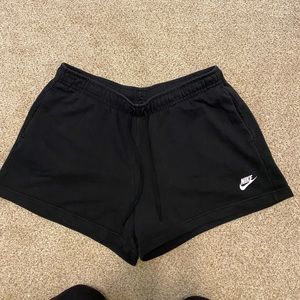 black nike sweat shorts